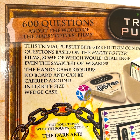 Harry Potter Trivial Pursuit Ages 8+ Harry Potter Trivia Over 600 Questions - Picture 6 of 8